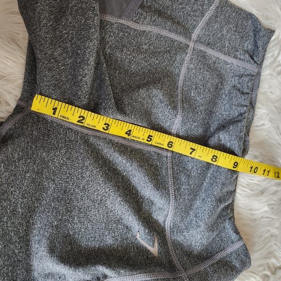 Gymshark Leggings Mesh Panel Pockets Gray Full Length 28"  size M - Picture 8 of 11
